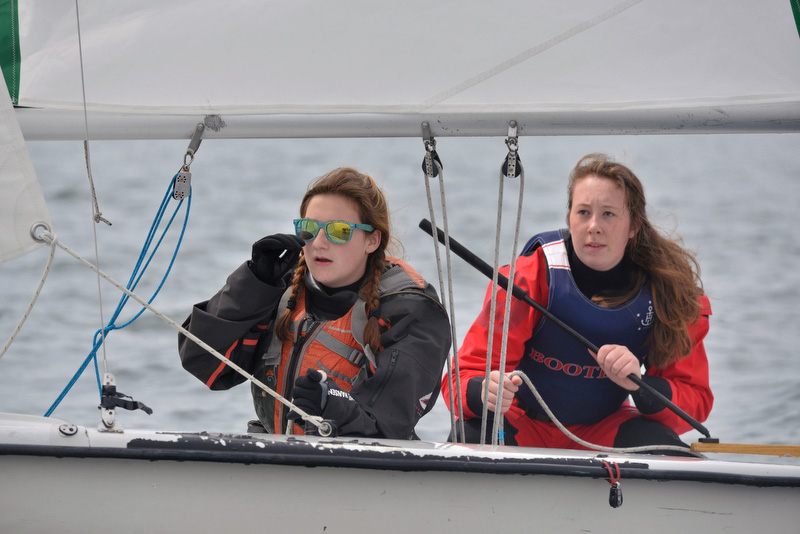 The Apprenticeshop hosted the Breakwater Regatta on May 1 in Rockland Harbor. (Photo by Ron Hawkes)