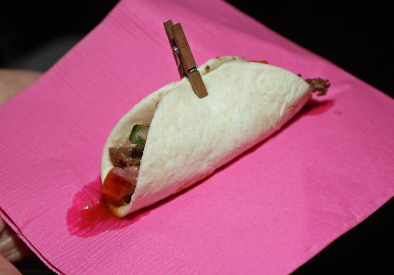 Soone Hitt’s Korean Bul Ko Ki taco, the People’s Choice winner. (Photo by Holly S. Edwards)