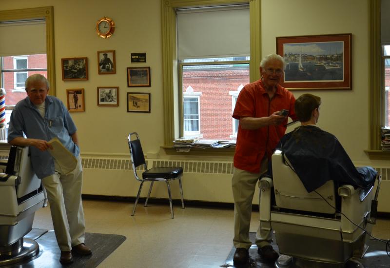 Roger and Lowell Jones, in the shop. (Photo by Lynda Clancy)