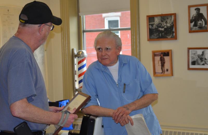 Rockport Select Board Chairman Bill Chapman and Roger Jones.