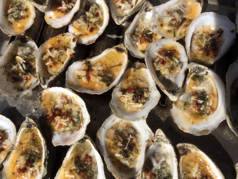 Jon Lewis farms and cooks his own oysters. Courtesy of Jon Lewis