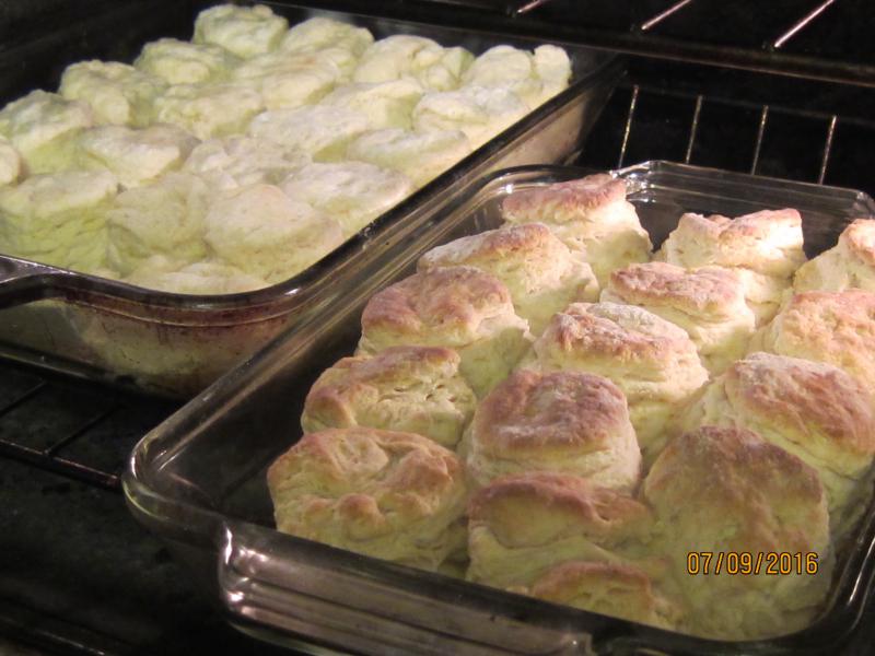 One pan baked and another starting in the oven