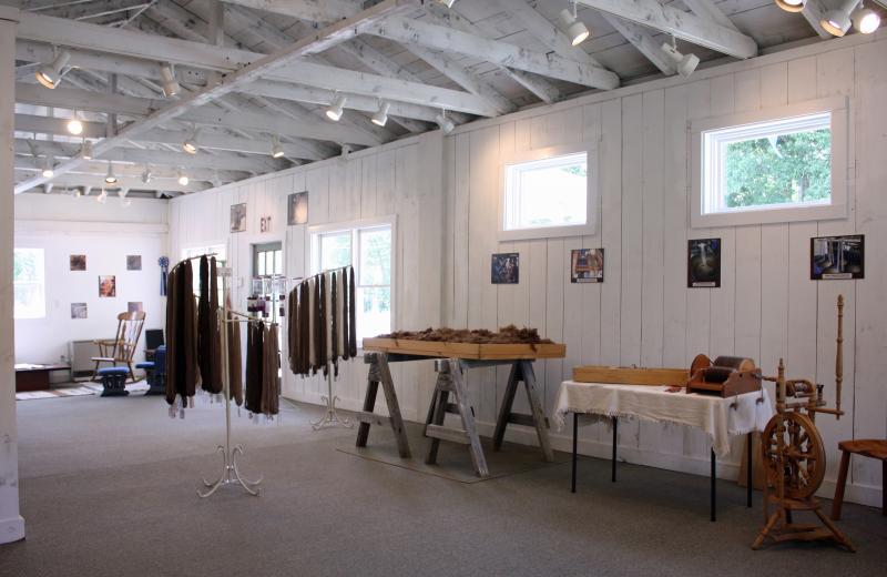 The experience room will offer knitters a place to work with alpaca yarn during classes and workshops, while there will also be opportunities for people to learn how to turn roving into yarn on a spinning wheel. (Photo by Holly S. Edwards)