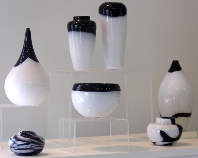 Glass pieces by Mark Jacobson. (Photo by Holly S. Edwards)