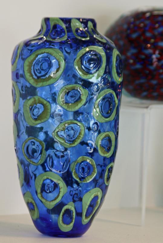 Glass pieces by Mark Jacobson. (Photo by Holly S. Edwards)