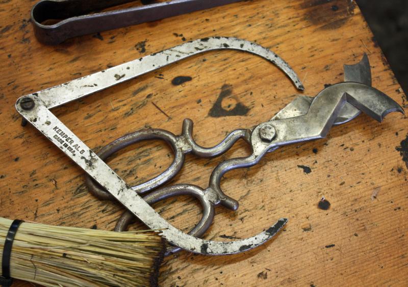 Calipers and shears. (Photo by Holly S. Edwards)