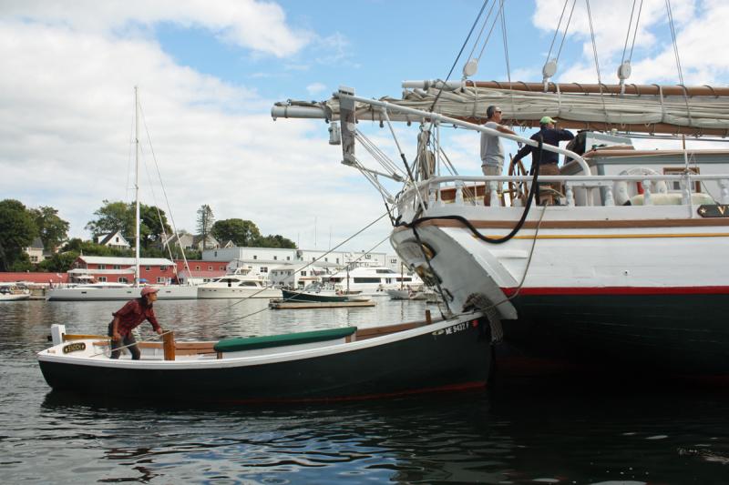 Yawl boats are used to manuever the big schooners, many of which have no engines and rely on them to get them in and out of harbors. (Photo by Holly S. Edwards)