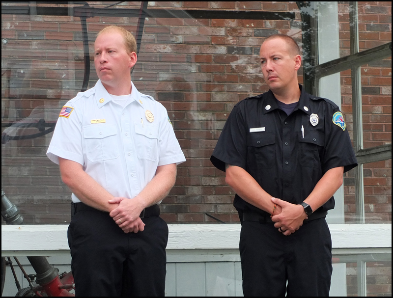 From left, Rockland Fire Chief Chris Whytock and firefighter Carl Anderson
