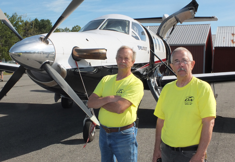 Paul Brown and Tom Foster both of Belfast, explained the fly in is akin to a car show. People like to compare planes and talk shop. Foster explained that a lot of pilots fly into the Belfast airport to get their lobsters and fly out again.