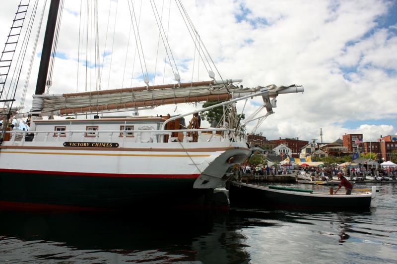 Nothing like the pressure of a big crowd dockside, watching every move. (Photo by Holly S. Edwards)