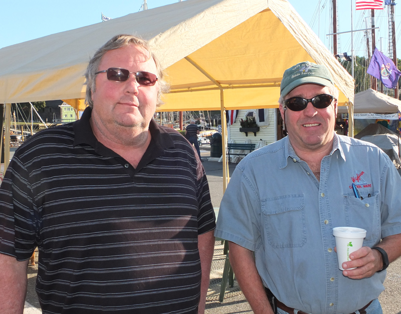 Camden Select Board Chairman John French and Chip Laite.