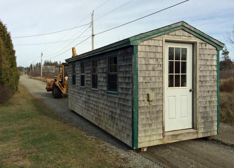 Moving the shed.