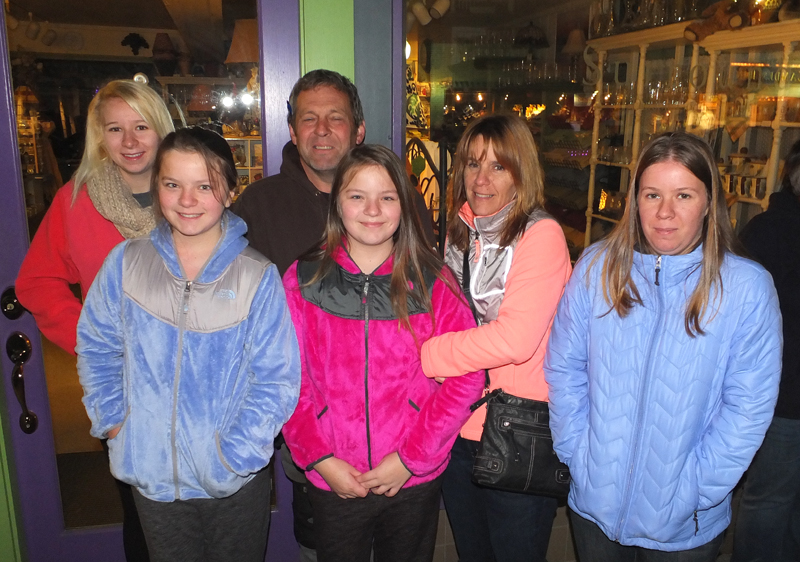The Laite family said it was at least their 10th year at the sale. Left to right: Jordan, Jamie and Jackie Laite. Nicole Shields, (back row), Abbey Shields and Steve Laite.