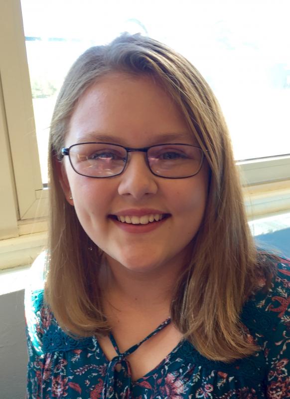 Eighth-grade winner Shauna Murray, a student at CRMS, has her artwork on both sides of Camden’s ladder truck. (Photo courtesy of Jaime Stone)