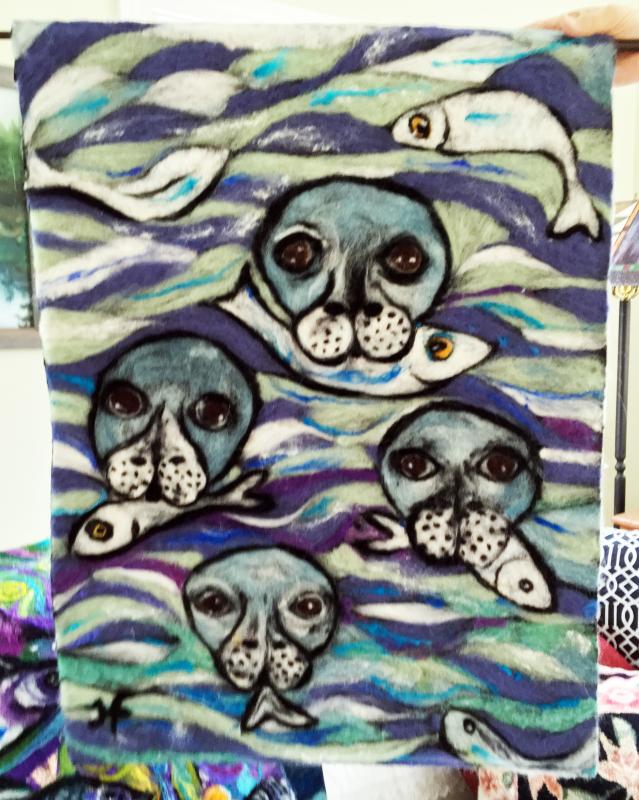 “Four for Dinner” by Helen Farnham. SUZI THAYER/Boothbay Register