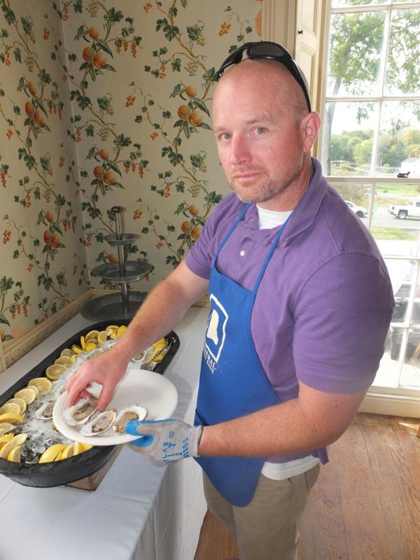Matthew Hansbury, Collections Manager at the Museum, restocks the fresh oysters. “Great event today,” he said. “We’ve showcased some fantastic food that we as a museum are very happy to host. It was very nicely done.”