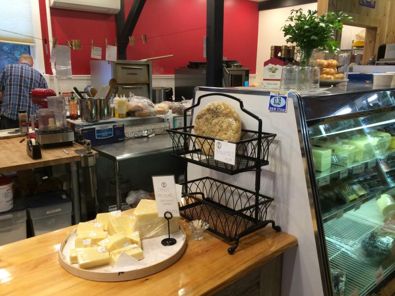 Cabot cheese cut from the block to order. Cheese