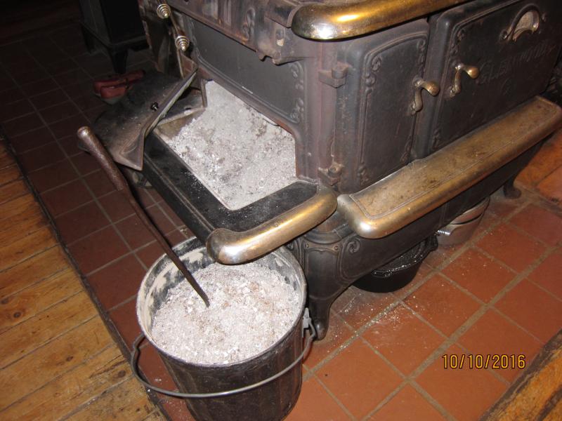 Cleaning out the ashes is a daily chore.
Photo by Diane O’Brien stove