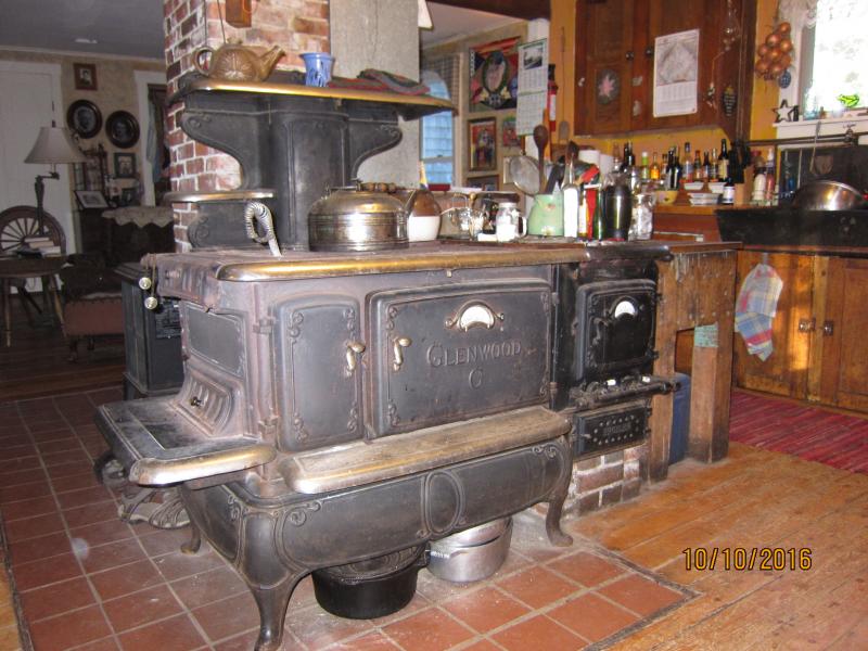 Our Glenwood stove, with propane “sidecar”, has the place of honor in our kitchen.
Photo by Diane O’Brien stove