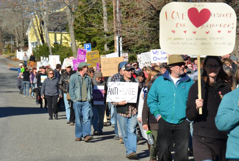 The march began on Knowlton Street in Camden. (Photo by Lynda Clancy)