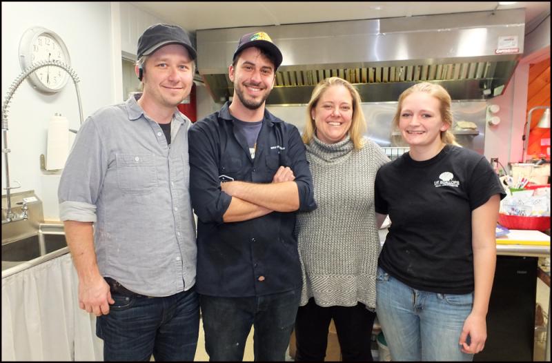 The staff at Mussel Ridge Market. Malcolm Bedell, Nick Pooley, Molly Hooper and Sarah Spear. (Photos by Chris Wolf)