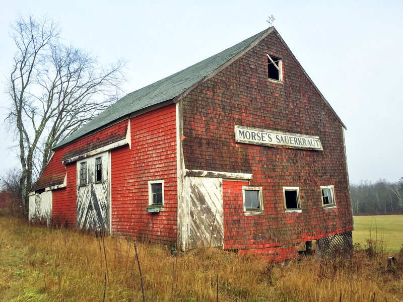 The old barn across from Morse’s Sauerkraut on Route 220 in Waldoboro. SUZI THAYER/Boothbay Register