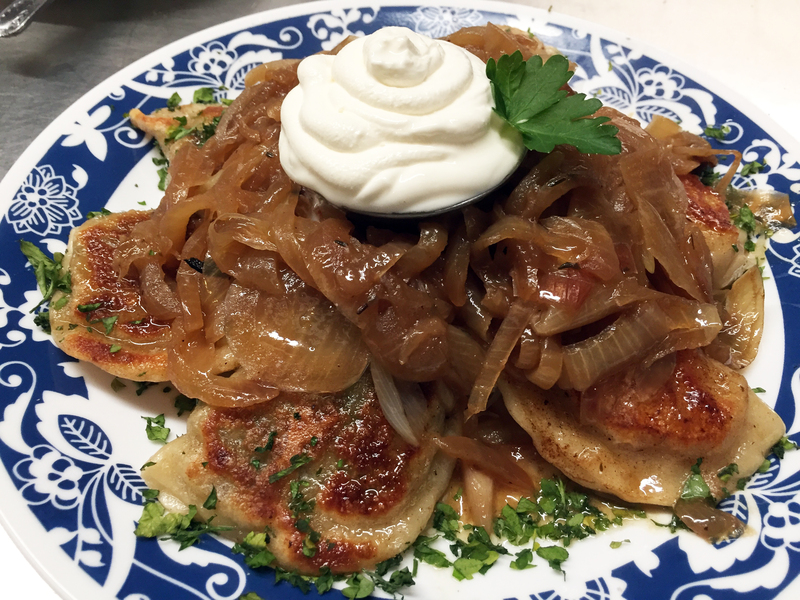 Pierogies at Morse’s Sauerkraut. SUZI THAYER/Boothbay Register