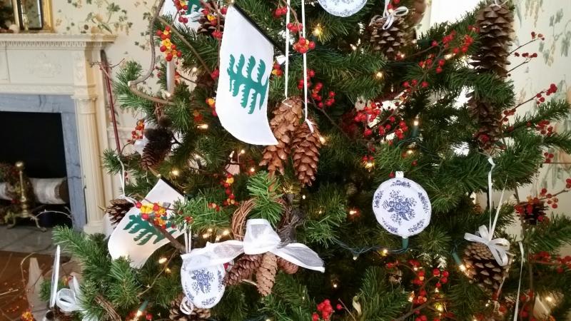 Ornaments on the holiday tree in the dining room. (Photo by Sarah Shepherd)