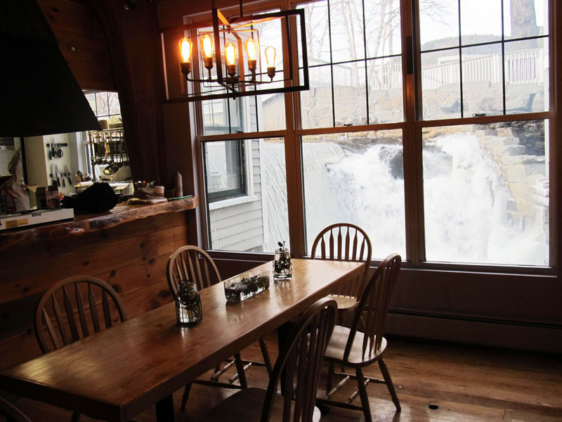 The new chef’s table by the waterfall and open kitchen at Ebantide. (Photo by Kay Stephens)