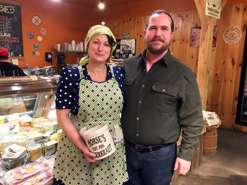 Cody LaMontagne and James Gammon, owners of Morse’s Sauerkraut in Waldoboro. SUZI THAYER/Boothbay Register