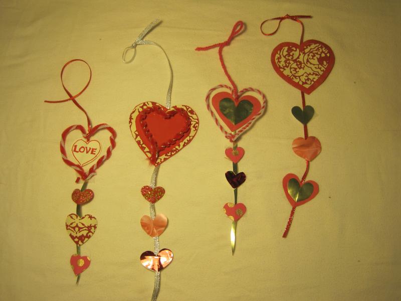Find all the supplies to make these hanging Valentines and cards too at the Library this Saturday, 10 a.m.
Photo by Julie Turkevich valentines