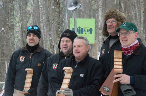 Team members of Bolt 1, Bolt 5 and Bolt 3 came away big winners Sunday, earning 3rd in the 3-Person division, 3rd in the 4-Person division and 1st in the 4-Person division. (Photo by Marisa Hanning)