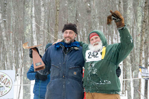 Two Wingnuts, Jim Jefferson and Rob Stevens, won 1st place in the 2-Person division. (Photo by Marisa Hanning)