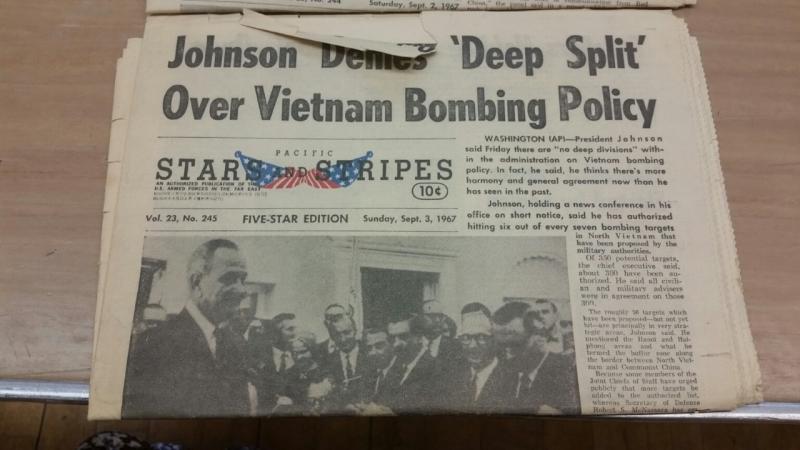 A newspaper from Bob Ogier’s collection. (Photo by Sarah Shepherd)