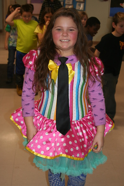 Charlotte Quinn is all ready for Wacky Wednesday.