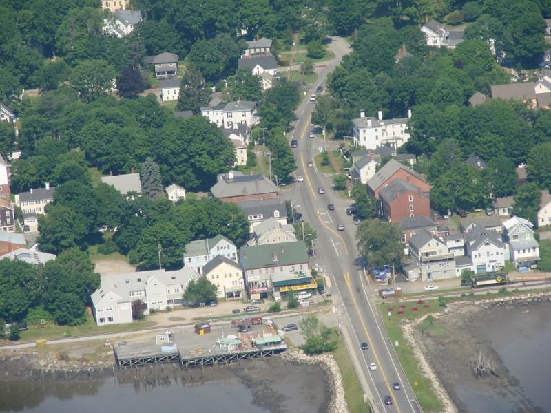 Wiscasset aerial taken on June 29, 2014 on a flight piloted by then-Wiscasset Municipal Airport Manager Ervin Deck. SUSAN JOHNS/Wiscasset Newspaper