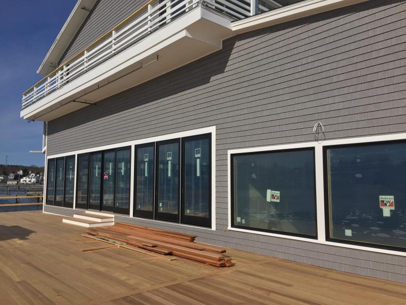 The new many-windowed front of the restaurant, Coastal Prime, at Oceanside. SUZI THAYER/Boothbay Register