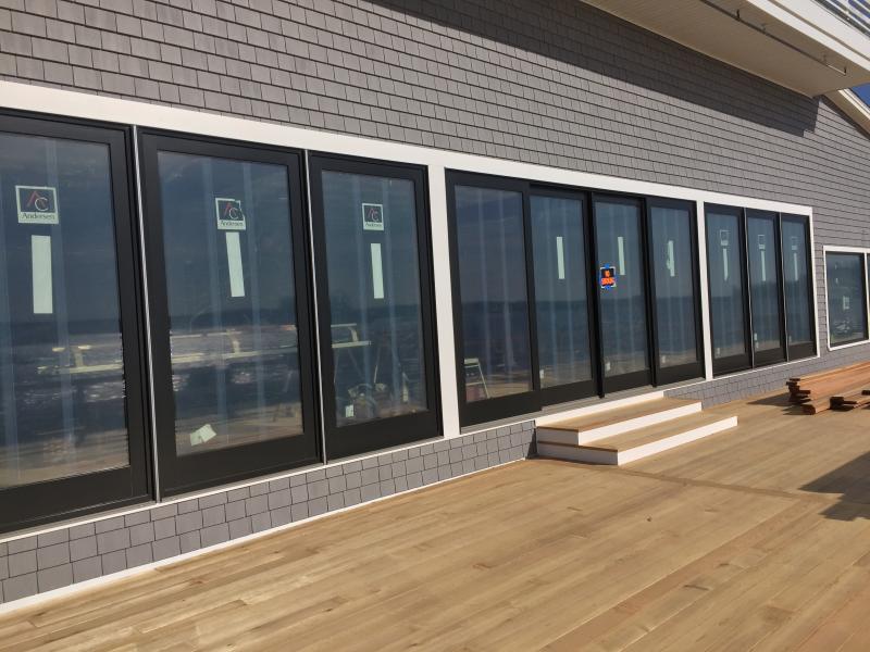 The new many-windowed front of the restaurant, Coastal Prime, at Oceanside. SUZI THAYER/Boothbay Register