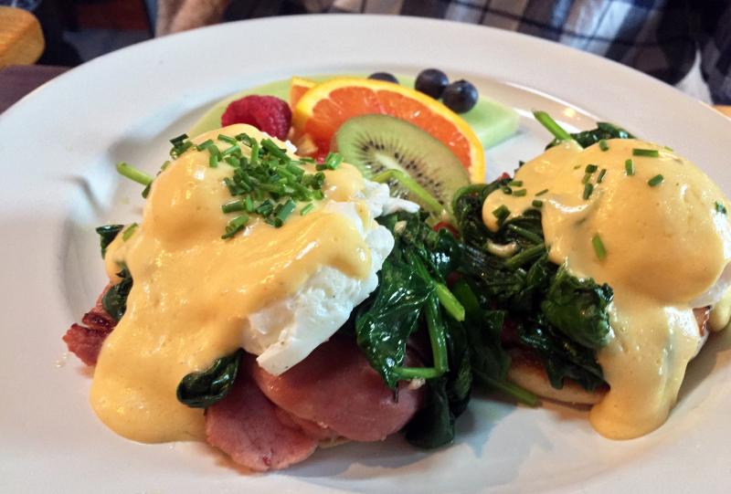 Eggs Benedict at the Carriage House in East Boothbay are as good as it gets! SUZI THAYER/Boothbay Register