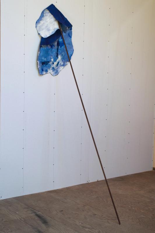 One of Lyon’s current exhibitions at Asymmetrick Arts. (Photo by Heather Lyon)