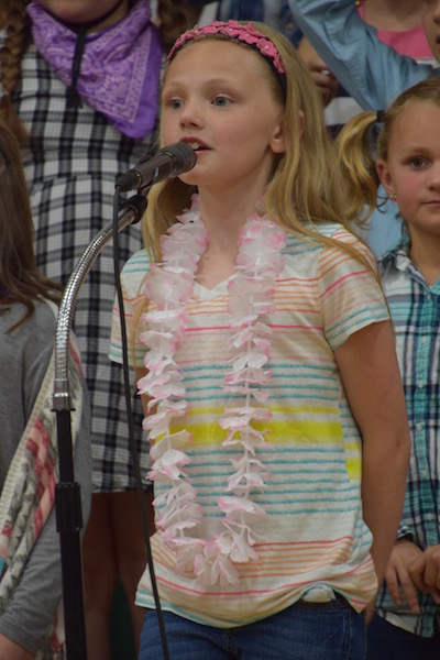 Adison Lincoln sings a solo in “We Know the Way.”