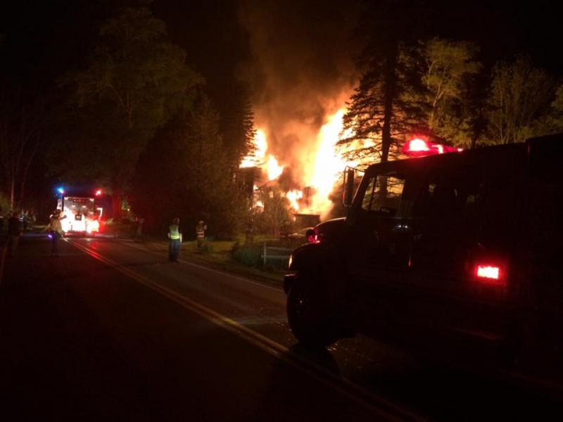 This home on South Union Road in Union was fully involved when the firefighter arrived on scene around 2 a.m. Wednesday.