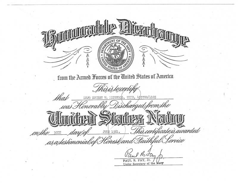 Honorable Discharge. (Photos courtesy of Long Funeral Home)