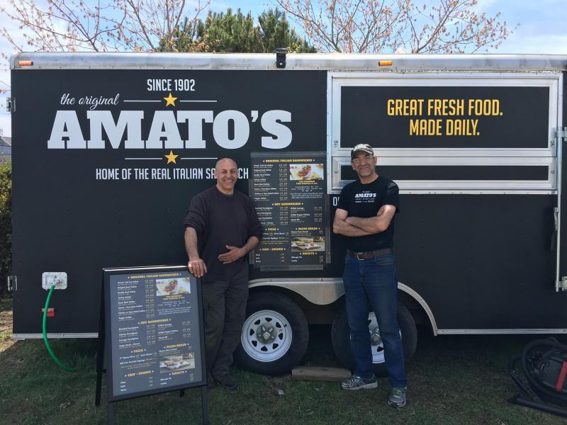 Head to Buoy Park and see Omar and the crew at his Amato's food truck. (Photo courtesy Amato’s)