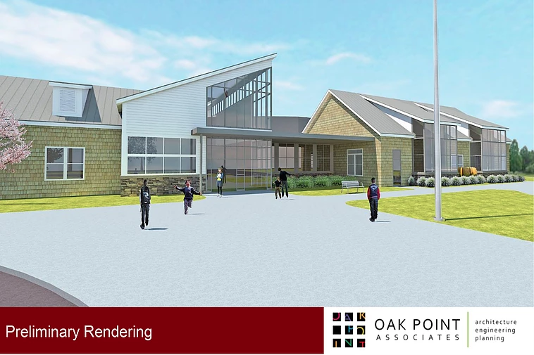 Architectural renderings of the proposed new Camden-Rockport Middle School. (Courtesy https://crmsmiddlematters.wixsite.com/crms-middle-matters/proposed-project)
