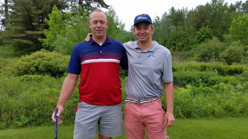 Father and son golfers. John Wickenden, representing the Rockport Fire Department and Daulton Wickenden. (Photo by Sarah Shepherd)