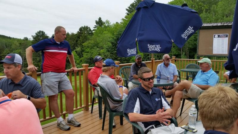Following the tournament, the golfers were treated to a great a barbeque which was made possible by French & Brawn, Megunticook Market, Hannaford and Sweet Sensations. (Photo by Sarah Shepherd)