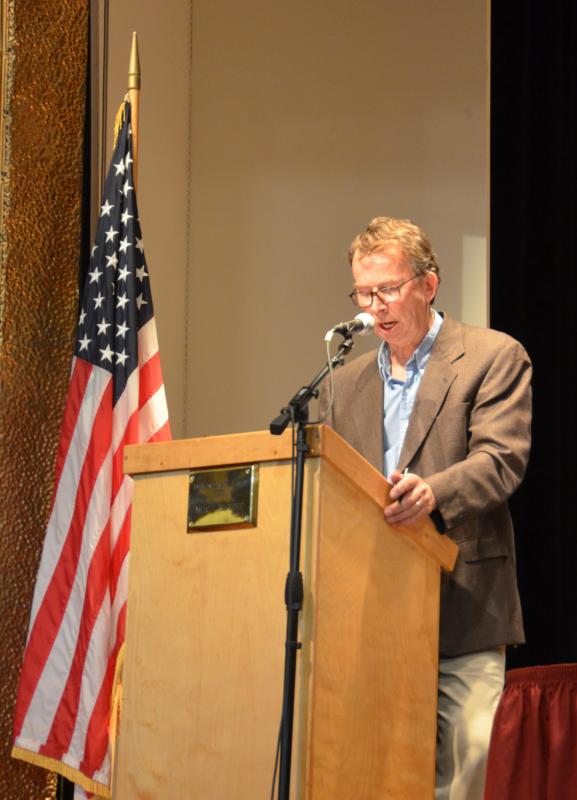Rockport Town Meeting Moderator Bob Duke. (Photo by Lynda Clancy)
