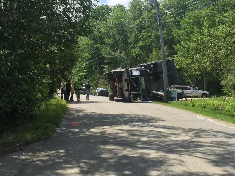 Rollover on Vinal Street. (Photo courtesy of Rockport Fire Department)