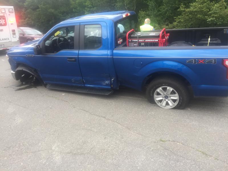 Commercial Street crash in Rockport. (Photo courtesy of Rockport Fire Department)